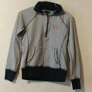 Tommy Hilfiger Navy Stripe Zipper Top Size M